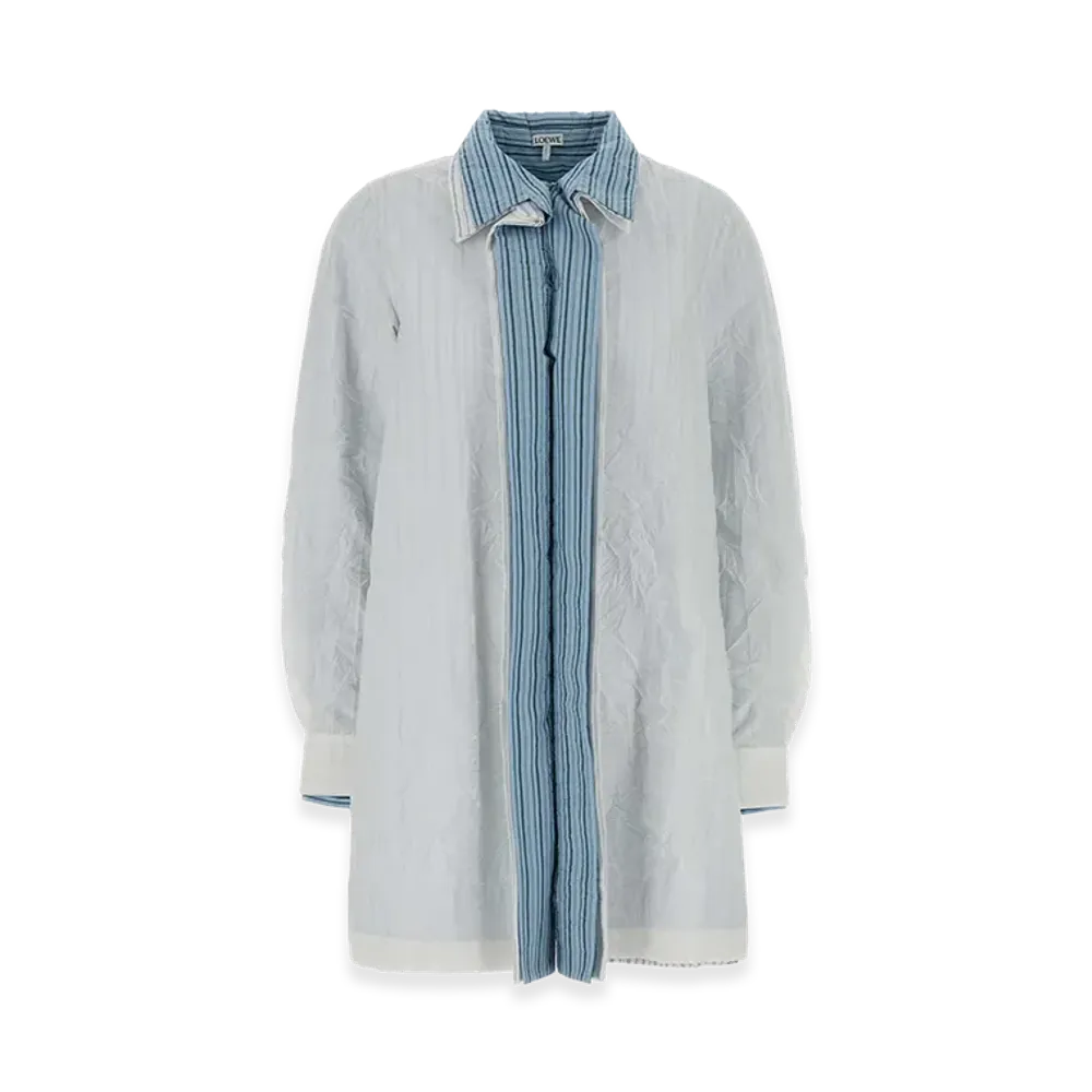 LOEWE Women's Cotton Blend Shirt Dress "White"