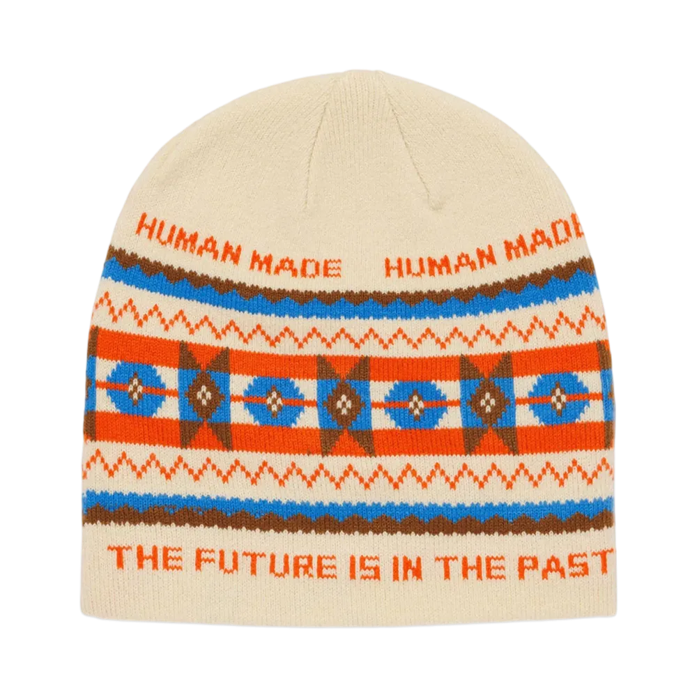 HUMAN MADE Jacquard Beanie "White" HM28GD033