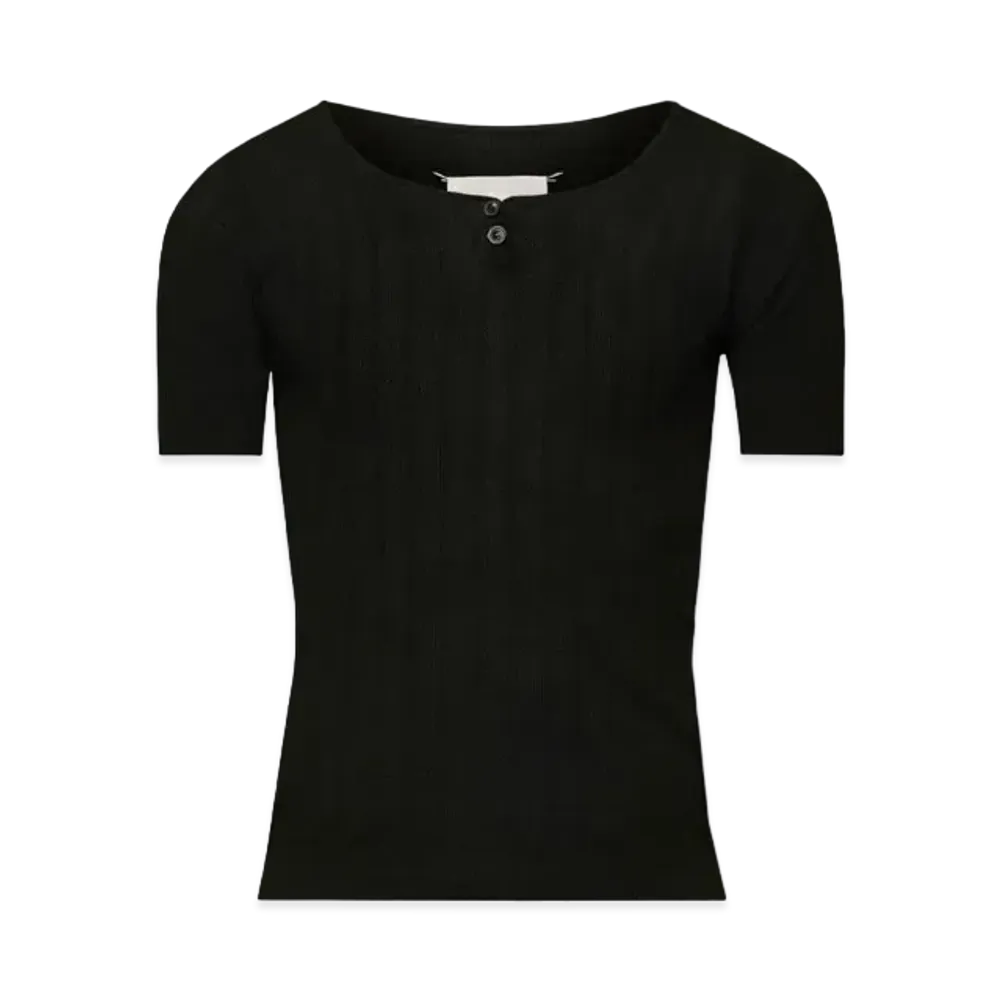 Maison Margiela Men's Rib Knit Top "Black"