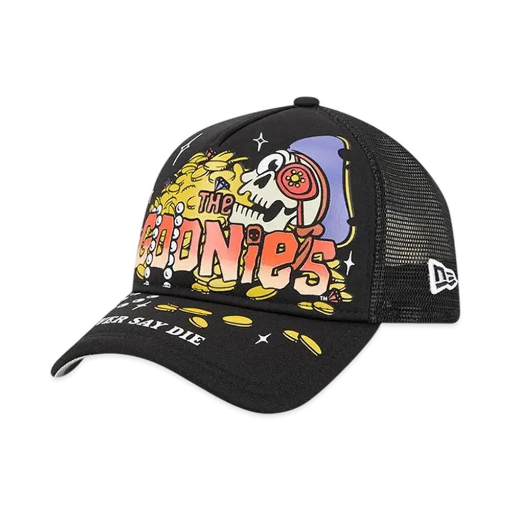 NEW ERA x The Goonies 9FORTY A-Frame Trucker Never Say Die "Black"