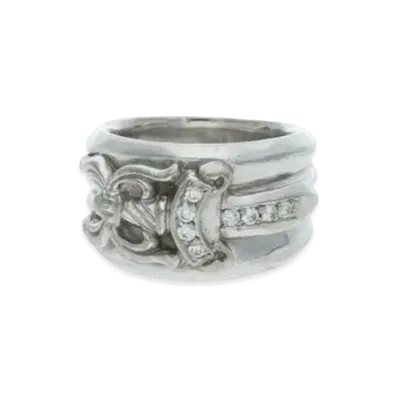 Chrome Hearts 18K Dagger Pave Diamond Ring "White Gold"