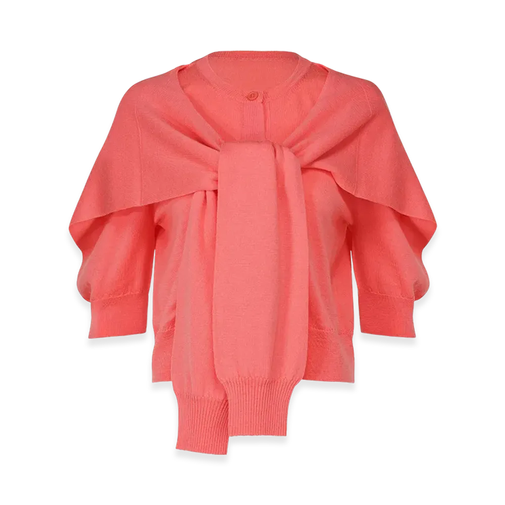 ISSEY MIYAKE Four-Sleeved (Wool) "Coral"