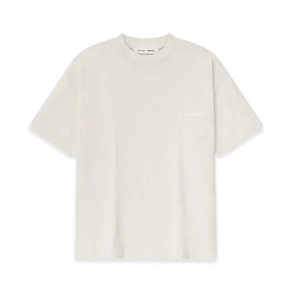 FEAR OF GOD ESSENTIALS Embroidered Classic Short Sleeve Tee "Oatmeal Heather"