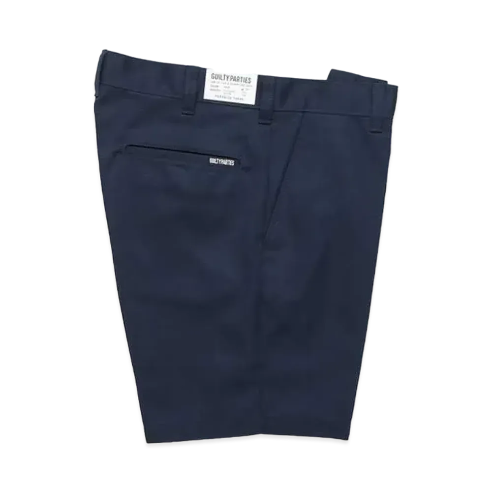 WACKO MARIA GP-104-A-BLANKLINE-ZACK / TWILL SKATE SHORTS "Navy"