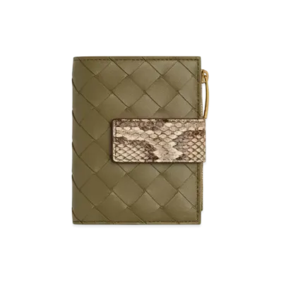 Bottega Veneta Tag Small Bi-Fold Wallet Japan Exclusive "Ecru/Glacier"