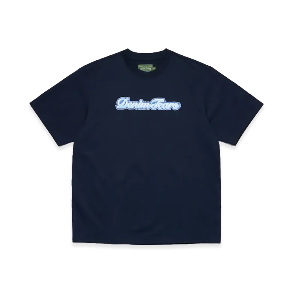 DENIM TEARS Hollis Font Tee "Navy"