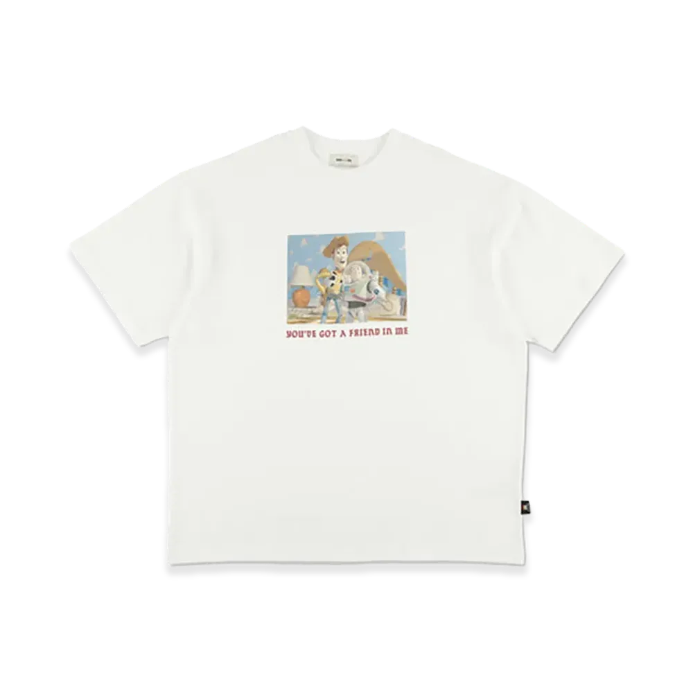WIND AND SEA x TOY STORY Vintage Tee Friend "White"