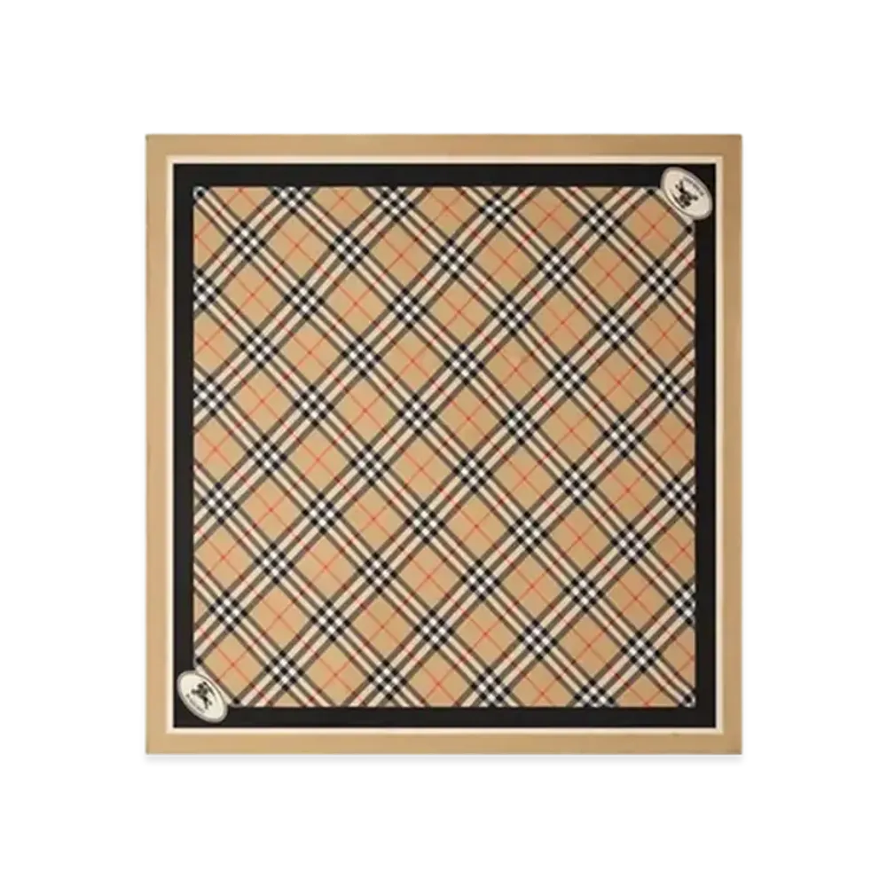 Burberry Check Silk Scarf "Sand"