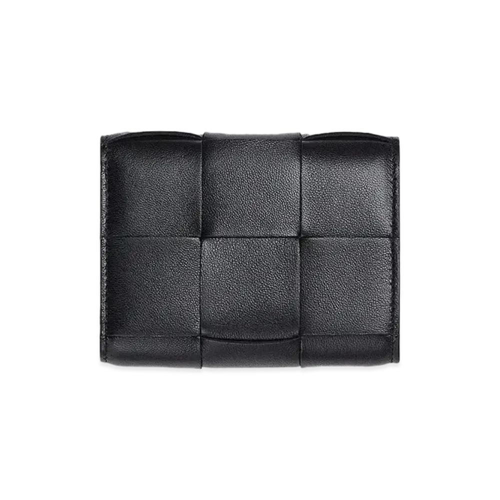 Bottega Veneta Tri-Fold Zip Wallet "Black"