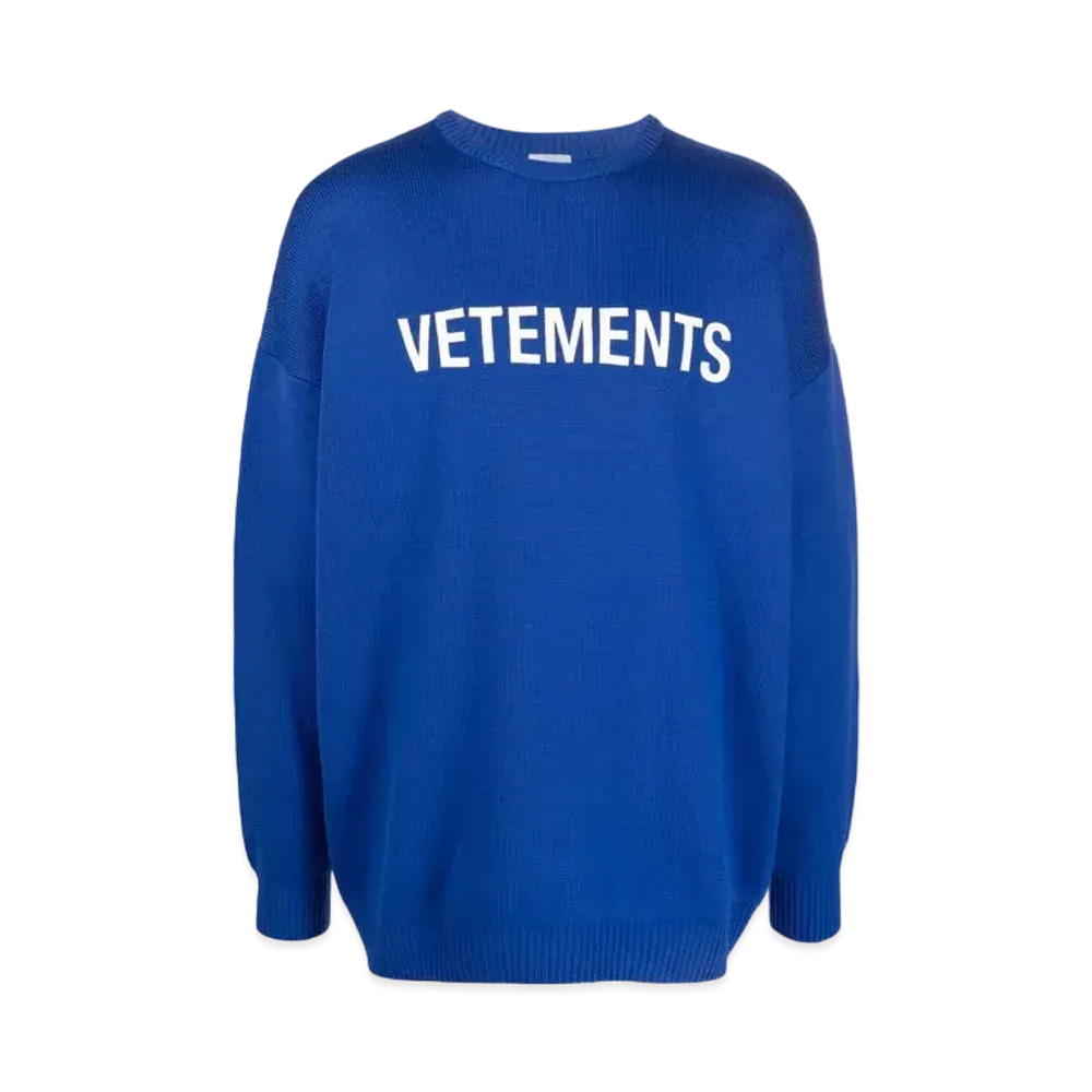 VETEMENTS Merino Wool Sweater "Blue"