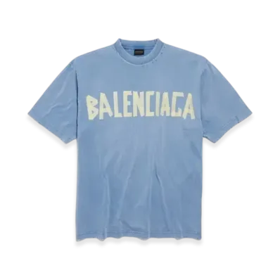 BALENCIAGA Tape Type T-Shirt Medium Fit "Blue"