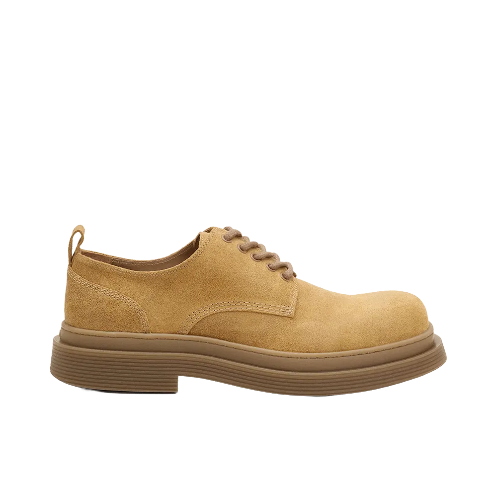 AMI PARIS Cow Leather Derby Shoes "Beige"