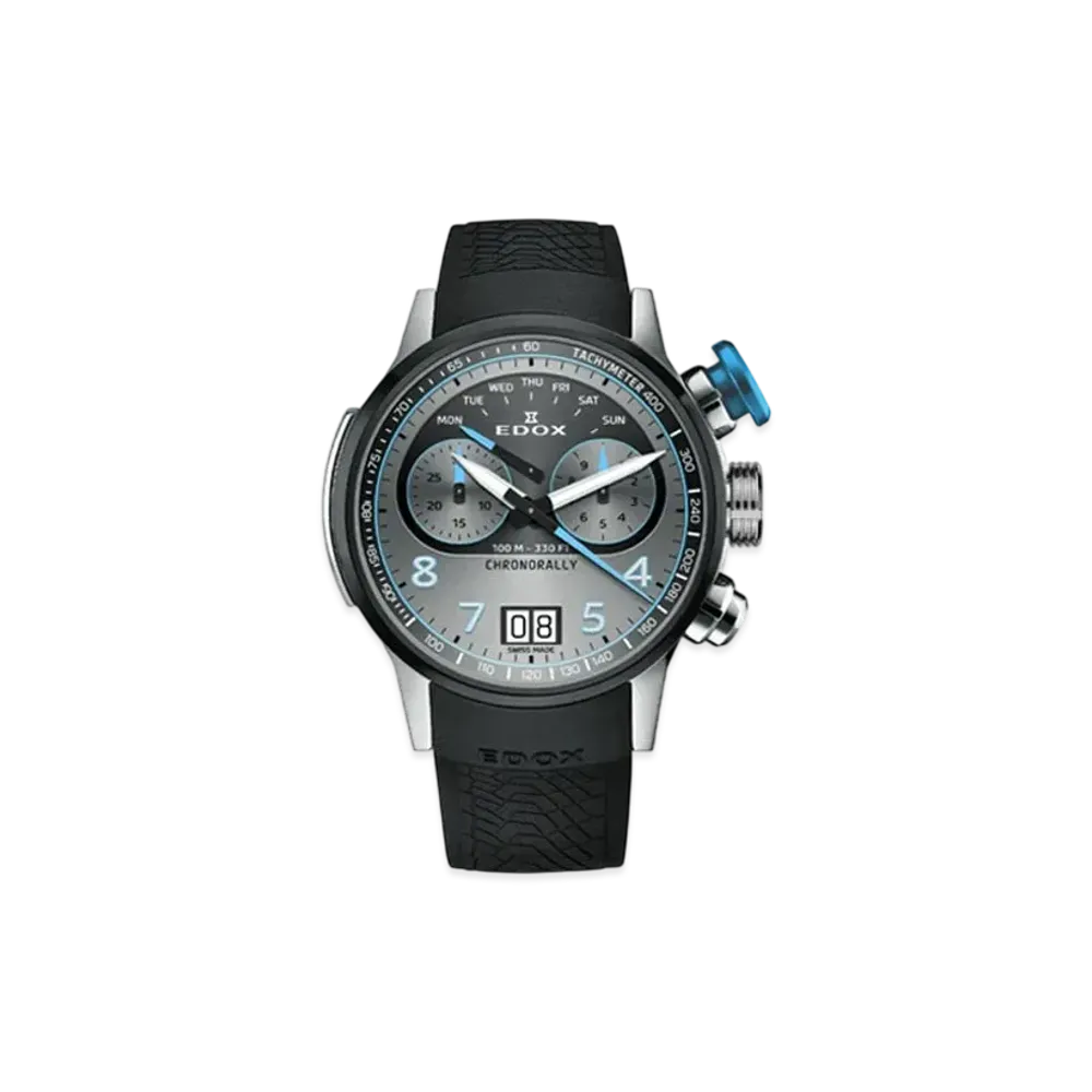 EDOX Chronorally Chronograph 45 "Grey" 38003-TINBU-GNBU