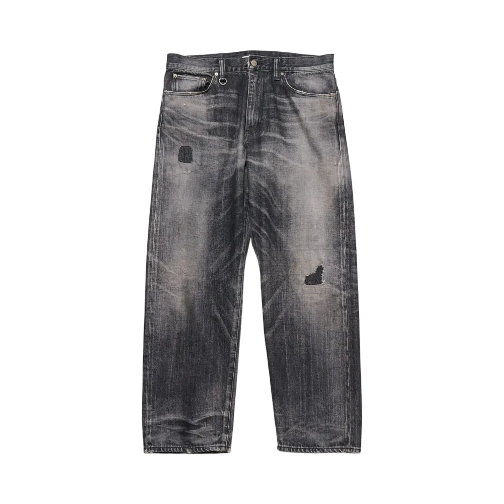 uniform experiment Damaged Regular Fit Jeans "Black"