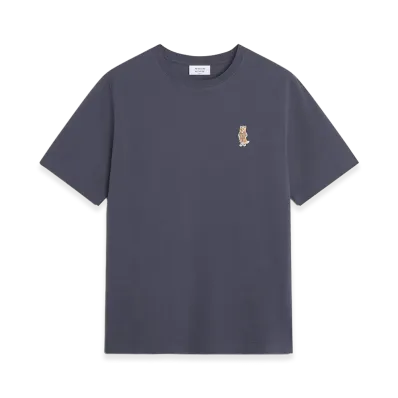 Maison Kitsune Dressed Fox Comfort Tee "Shadow Blue"