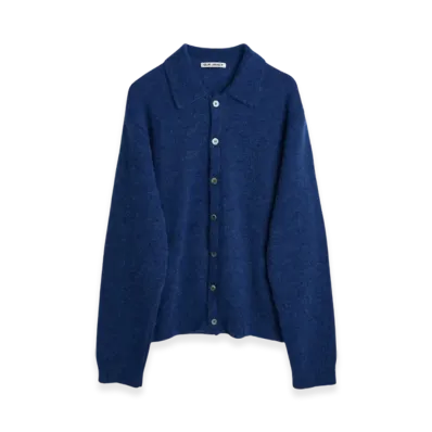 OUR LEGACY Evening Polo Fuzzy Alpaca "Royal Blue"
