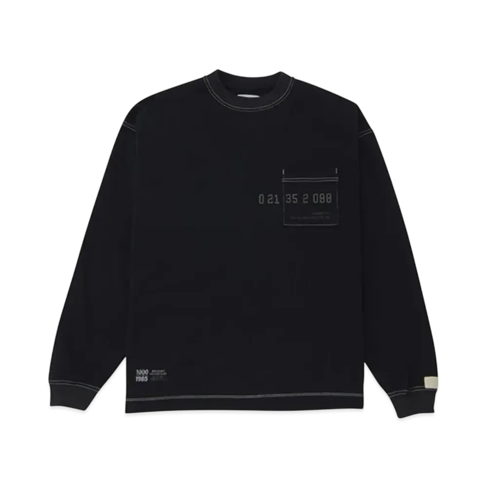 New Balance 1000 Mil Numbering Print Long Sleeve T-Shirt Oversized Fit "Black"