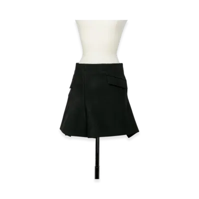 sacai Wool Melton Skirt "Black"
