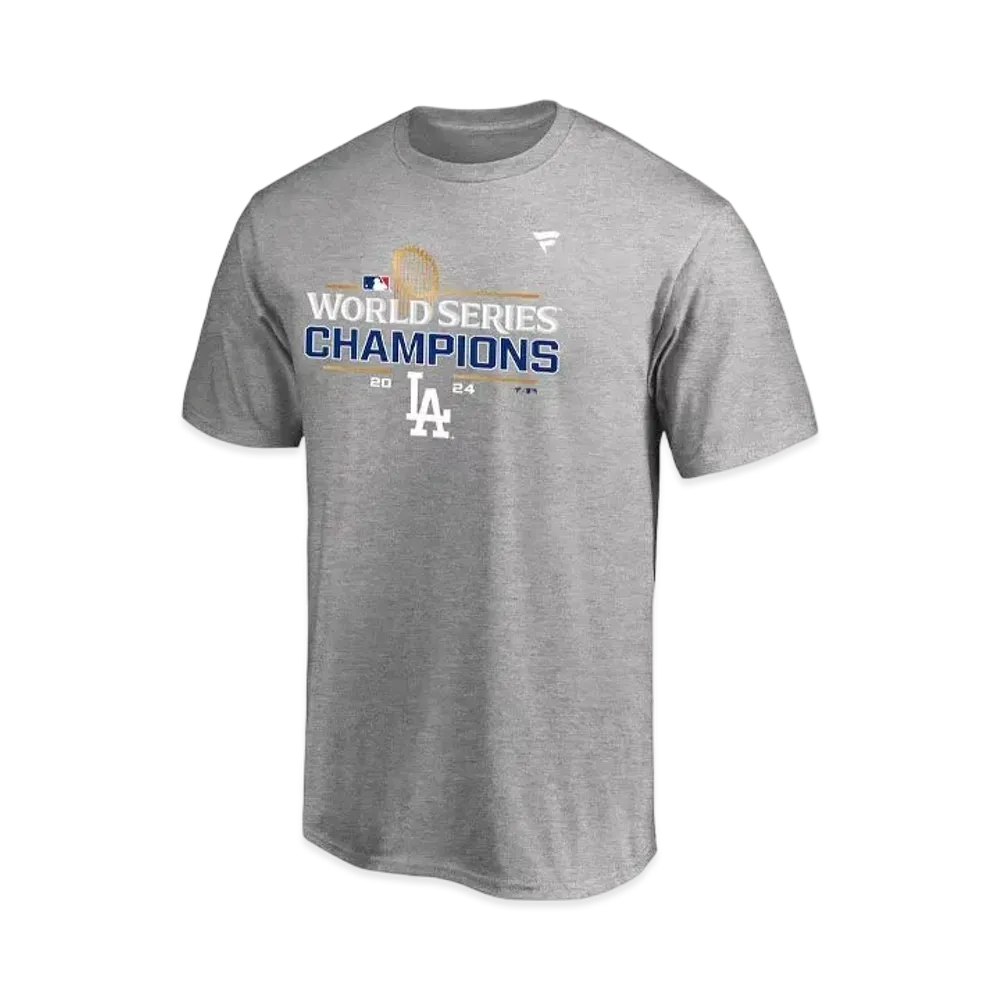 MLB Los Angeles Dodgers World Series 2024 Victory Commemorative Locker Room T-Shirt "Gray"