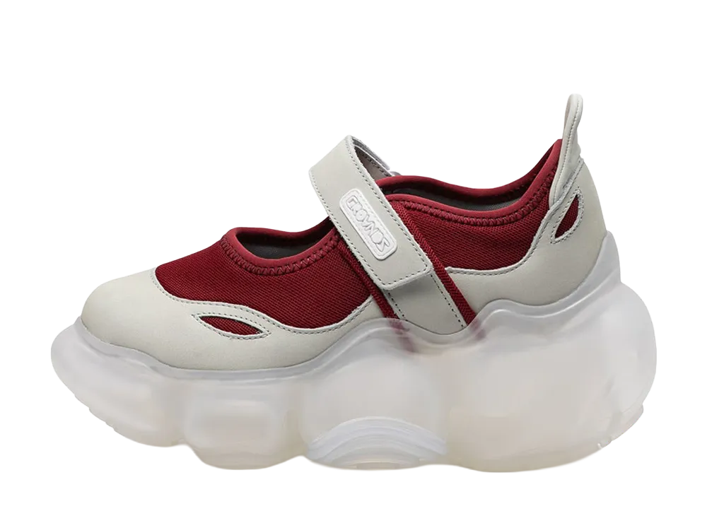 grounds Women's MOOPIE MARY JANE "Wine Gray/Clear Matte"