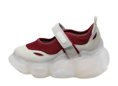 grounds Women's MOOPIE MARY JANE "Wine Gray/Clear Matte"