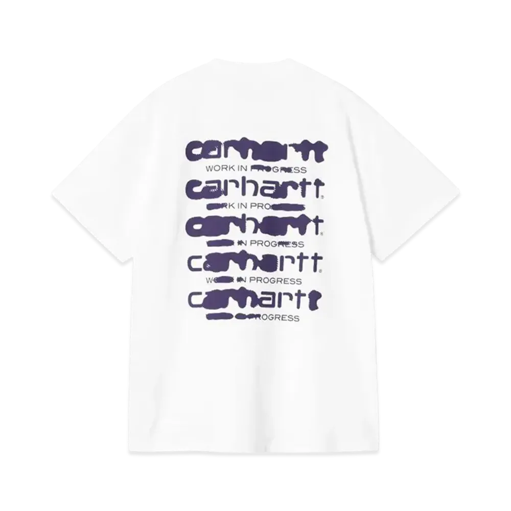 Carhartt WIP Short Sleeve Ink Bleed T-Shirt "White/Tyrian"