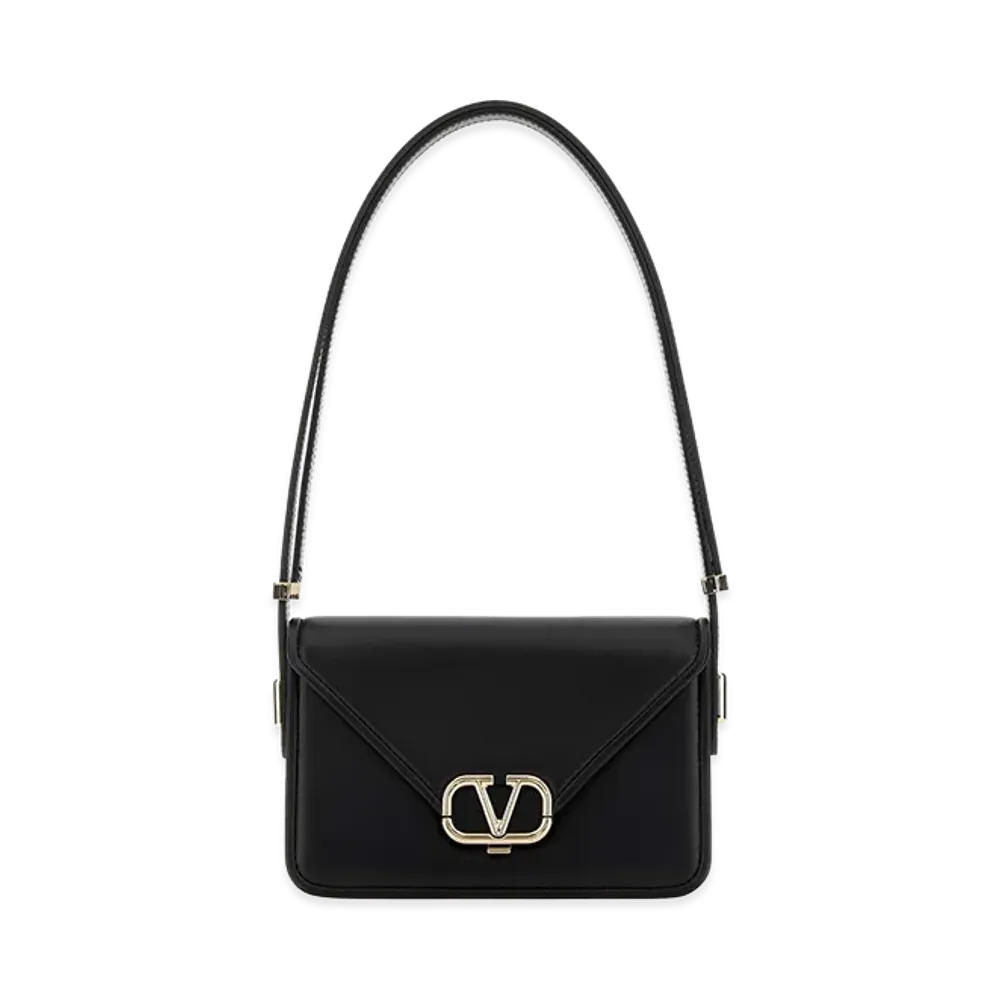 Valentino Women's Leather Vlogo Crossbody Bag "Black"