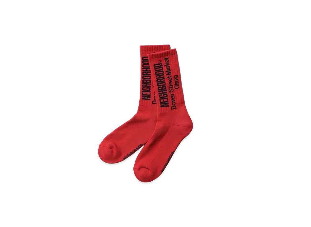 NEIGHBORHOOD x Dover Street Market Ginza Socks "Red"