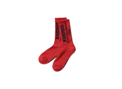 NEIGHBORHOOD x Dover Street Market Ginza Socks "Red"