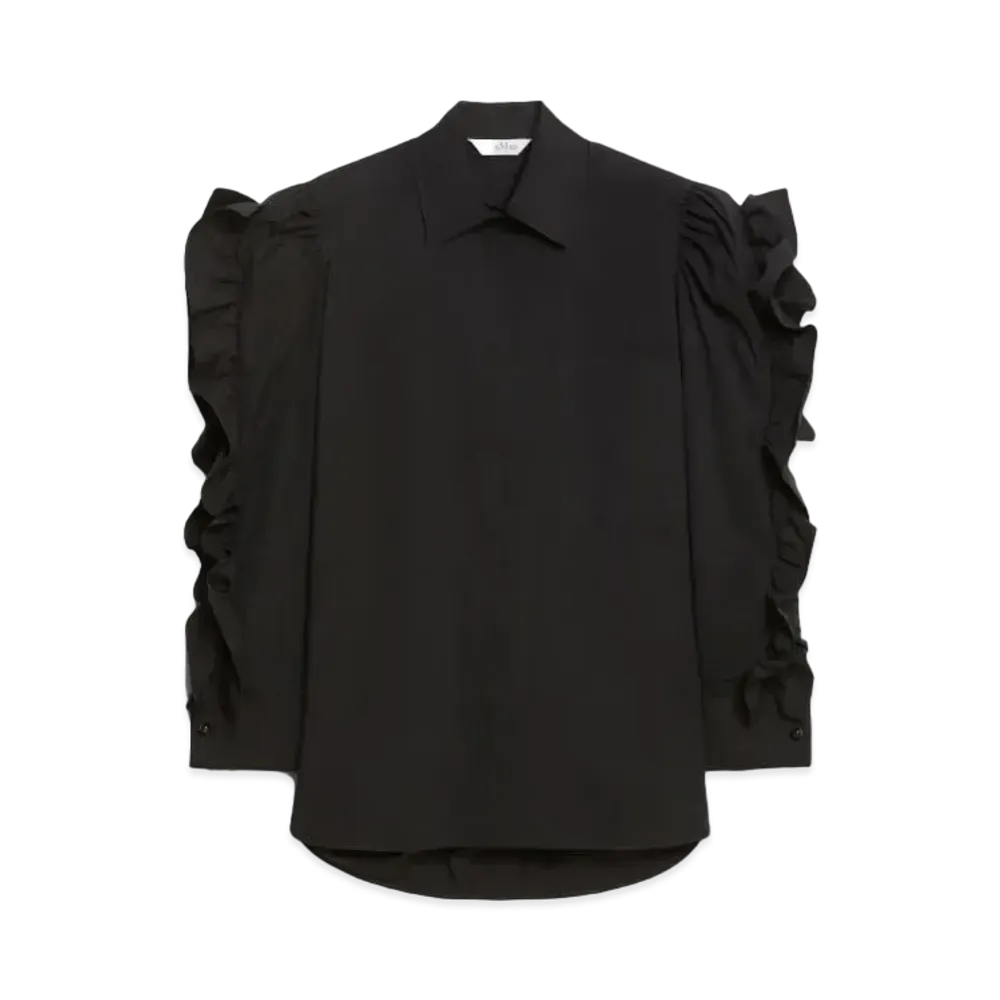 Max Mara Playadi Cotton Poplin Oversized Shirt "Black"
