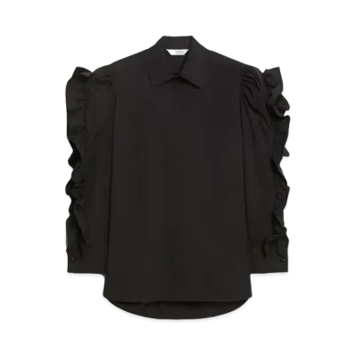 Max Mara Playadi Cotton Poplin Oversized Shirt "Black"