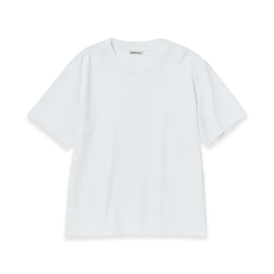 AURALEE Pima Cotton Jersey Tee "White"