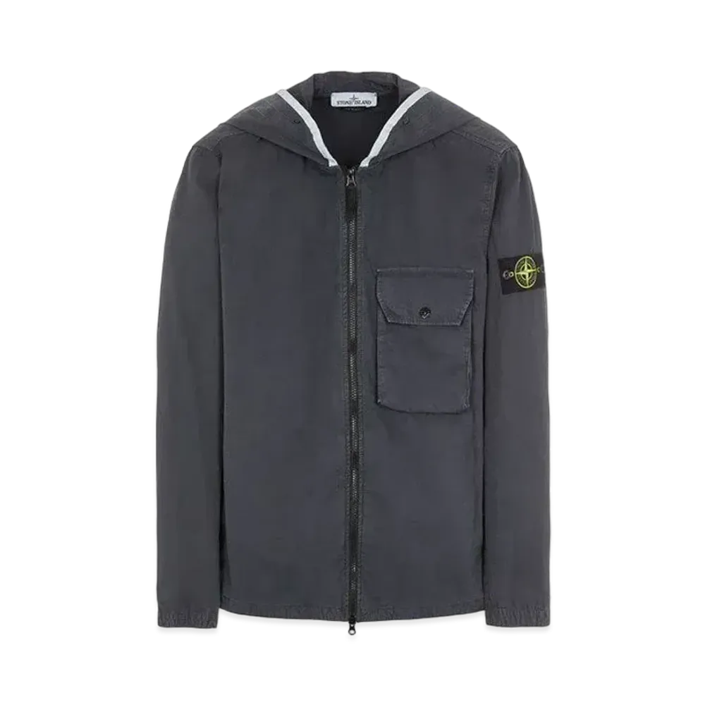 Stone Island 114WN BRUSHED COTTON CANVAS_'OLD' EFFECT "Steel Grey"