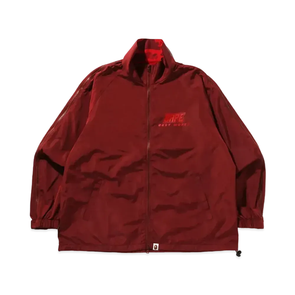 A BATHING APE Color Camo Deformation Relaxed Fit Track Jacket "Burgundy"