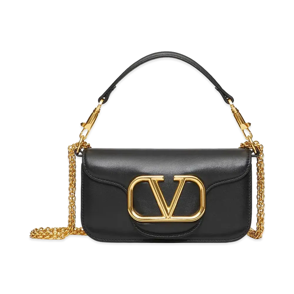 Valentino Women's Small Shoulder Bag Loco In Calfskin "Black"