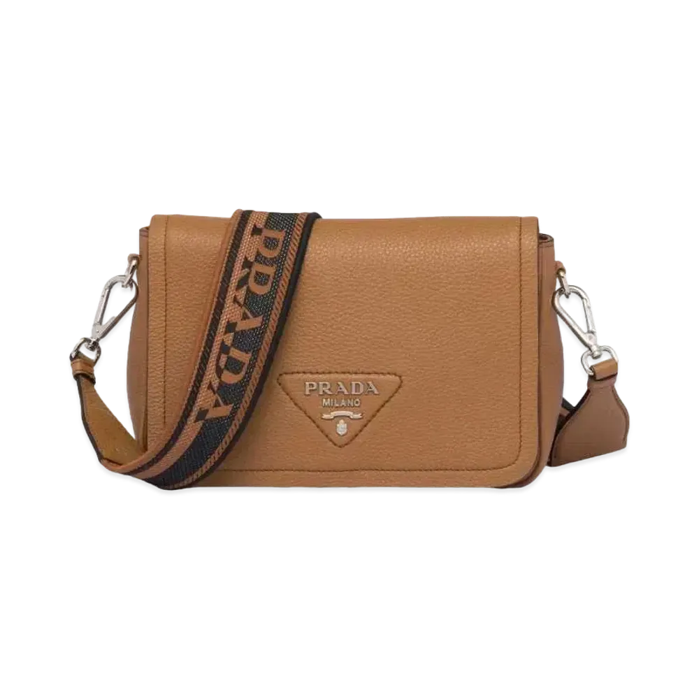 PRADA Leather Shoulder Bag "Caramel"