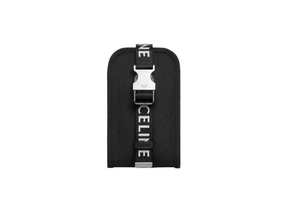 CELINE Trekking Phone Pouch In Nylon "Black"