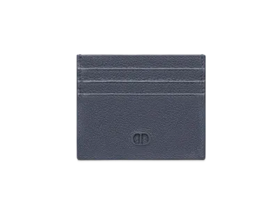 Dior Card Holder CD Icon Grained Calfskin "Navy"