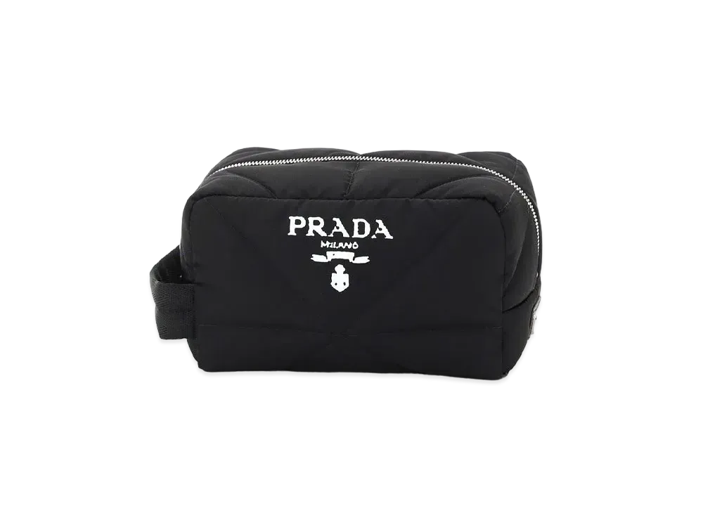 PRADA Re-Nylon x Leather Pouch "Black"