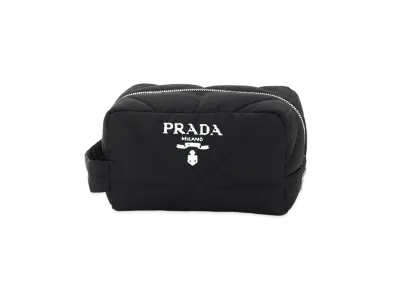 PRADA Re-Nylon x Leather Pouch "Black"