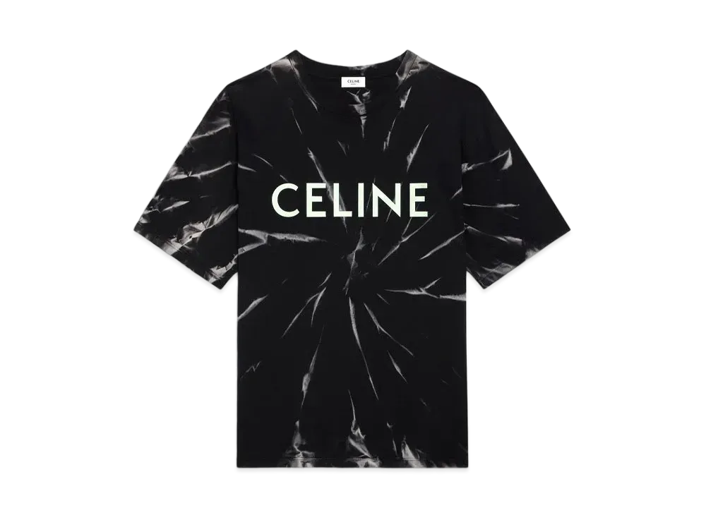 CELINE Loose T-shirt In Cotton Jersey "Black/White"