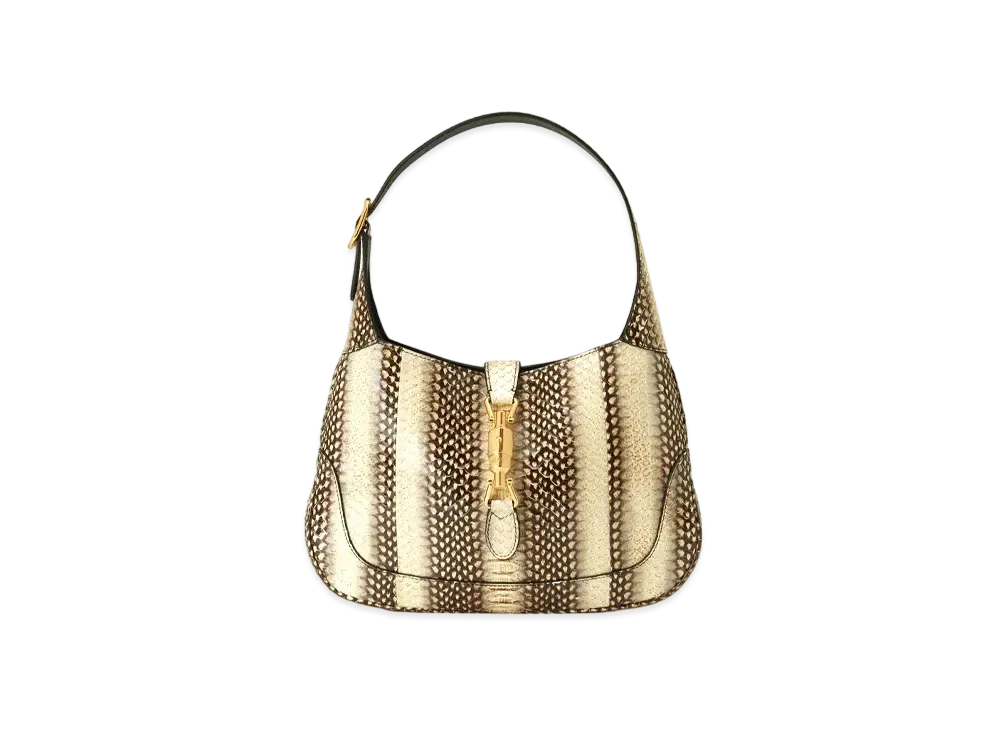 GUCCI Jackie 1961 Small Python Bag "Natural Color Python"