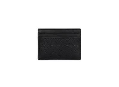 SAINT LAURENT Le Monogramme All Over Card Holder In Embossed Smooth Leather "Black"