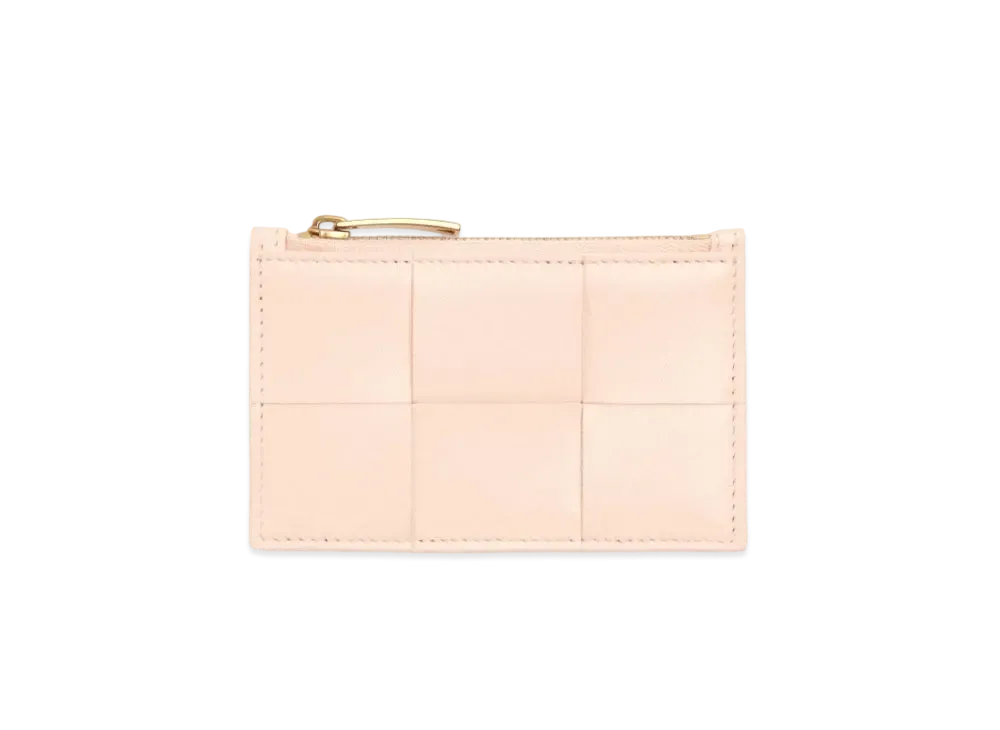 Bottega Veneta Zipped Card Case "Melon Washed"