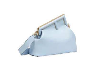 FENDI Fendi First Medium Leather Bag "Light Blue"