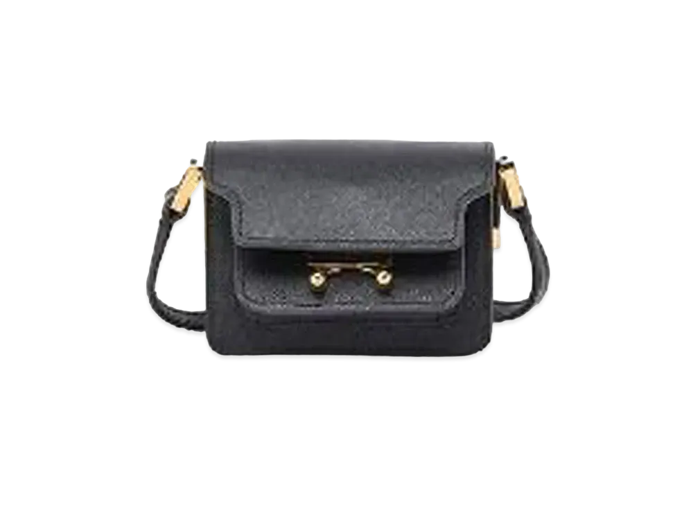 Marni TRUNK Bag in Saffiano Calfskin "Black"