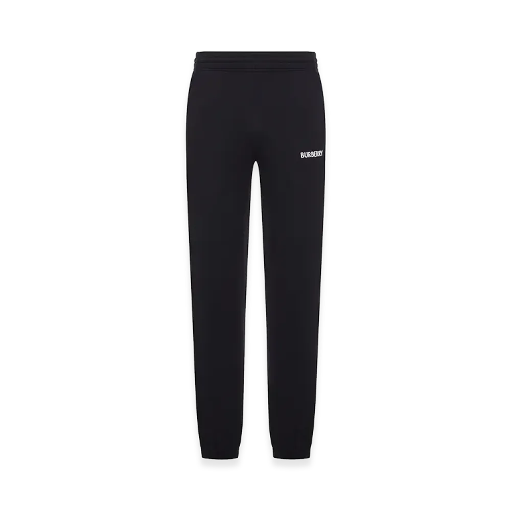 Burberry Cotton Jogging Trousers With Logo "Black"
