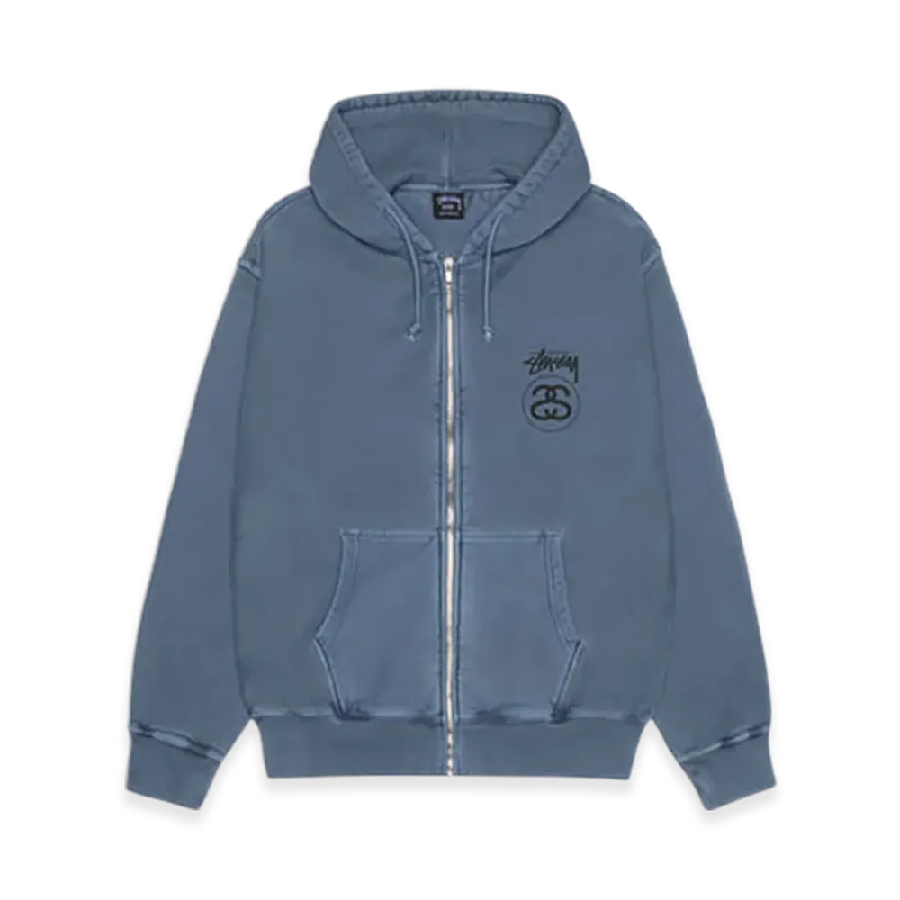 Stussy Stock Link Zip Hoodie Pigment Dyed "Navy"