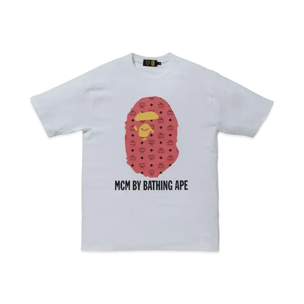A BATHING APE / MCM By Bathing Tee "Pink"
