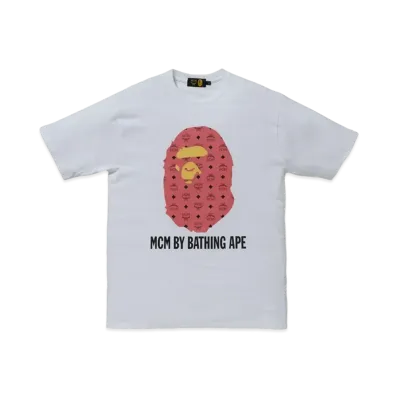 A BATHING APE / MCM By Bathing Tee "Pink"